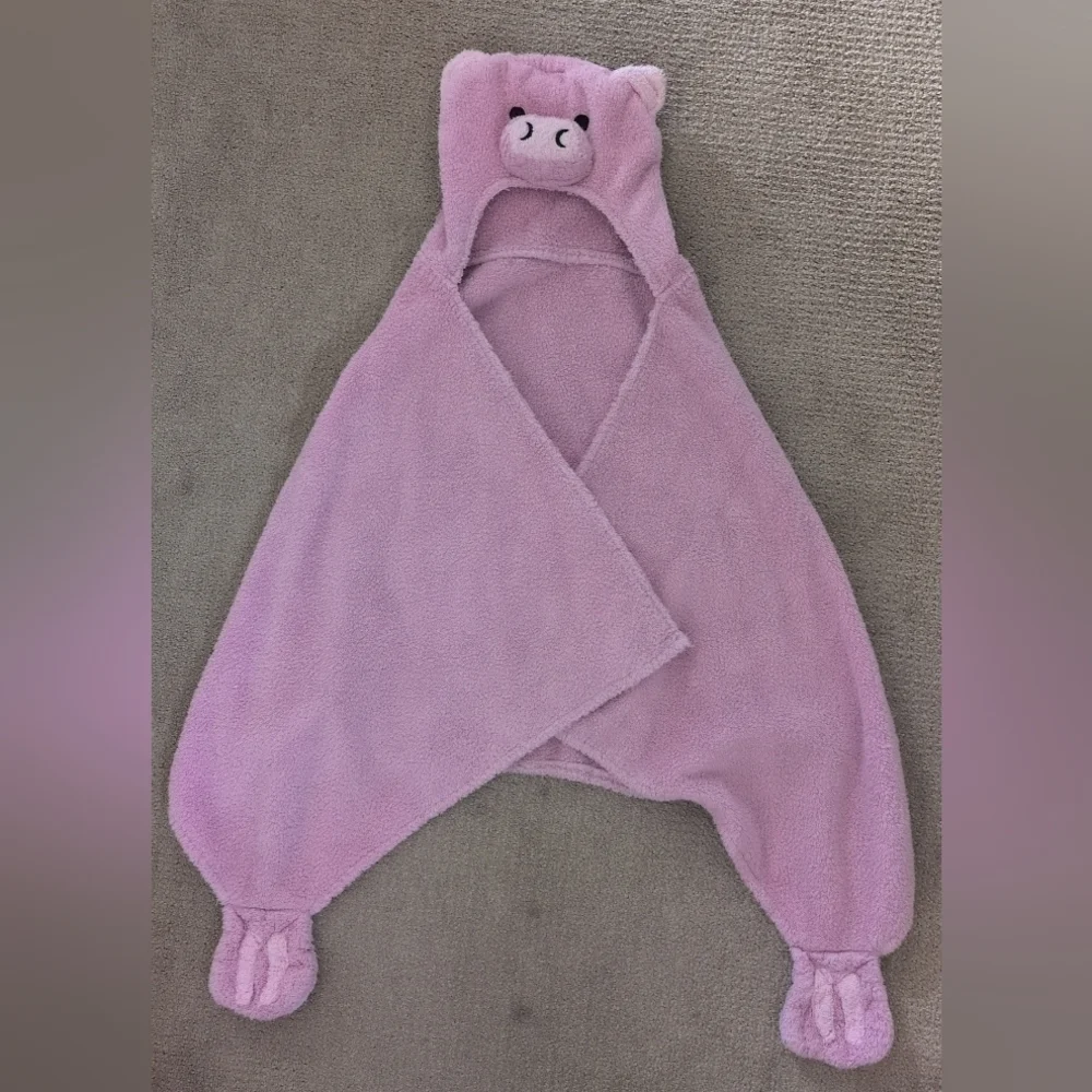 Just For Kids Unisex Hooded Pig Blanket